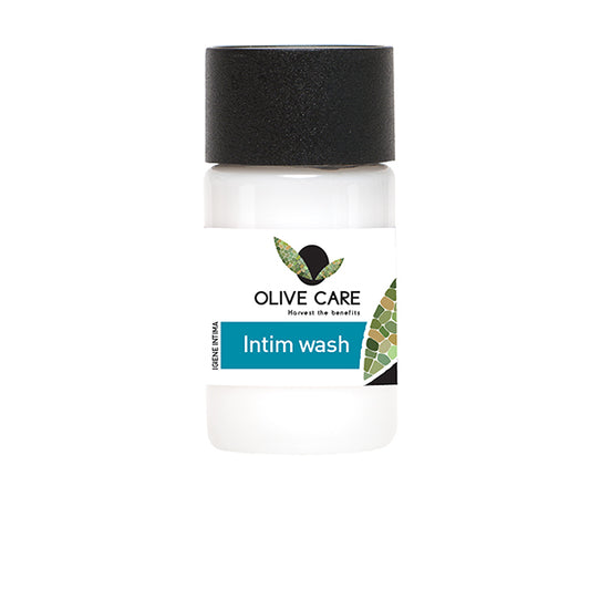 Detergente Intimo in flacone da 20 ml. Linea Cortesia OLIVE CARE per Hotel, B&B e Casa Vacanze. Confezione da 200 unità.