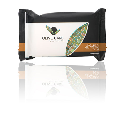 Saponetta rettangolare da 25 gr. in flow-pack della Linea Cortesia OLIVE CARE per Hotel,B&B e Case Vacanza. Confezione da 200 Unità.