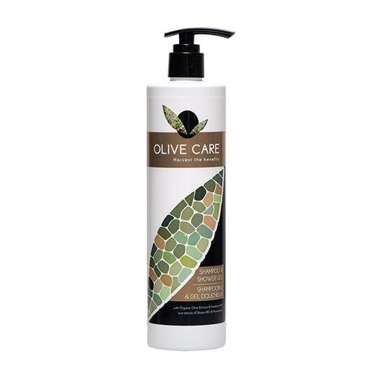 Shampoo & Shower Gel in dispenser da 440 ml. Linea Cortesia OLIVE CARE per Hotel,B&B e Case Vacanza.Confezione da 12 Unità.